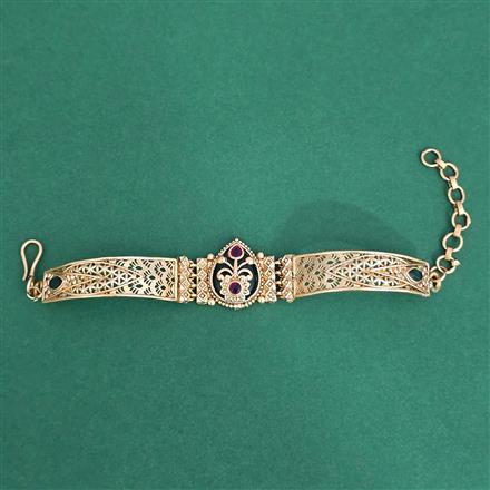 Antique Adjustable Bracelet With Gold Plating