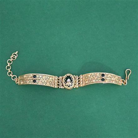 Antique Adjustable Bracelet With Gold Plating