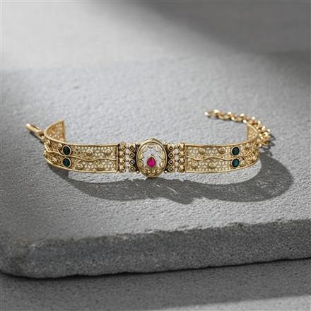 Antique Adjustable Bracelet With Gold Plating