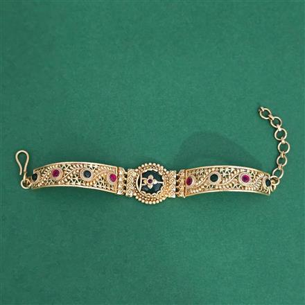 Antique Adjustable Bracelet With Gold Plating