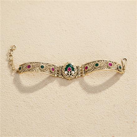 Antique Adjustable Bracelet With Gold Plating