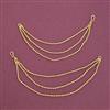 Antique Plain Gold Ear Chain With Gold Plating