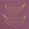 Antique Plain Gold Ear Chain With Gold Plating