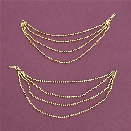 Antique Plain Gold Ear Chain With Gold Plating