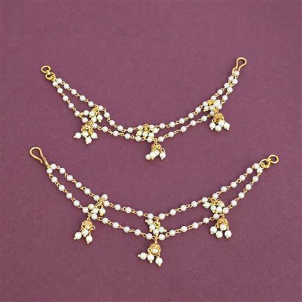 Antique Moti Ear Chain With Gold Plating