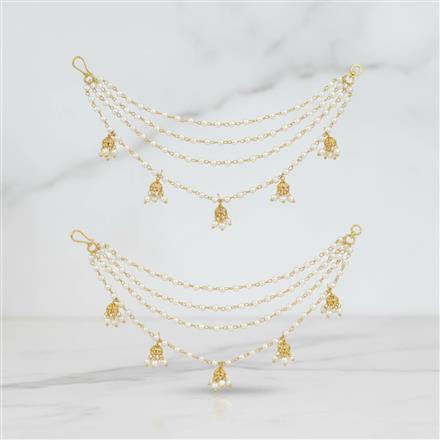 Antique Moti Ear Chain With Gold Plating