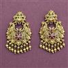 Antique Temple Earring With Matte Gold Plating