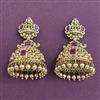 Antique South Indian Earring With Matte Gold Plating