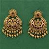 Antique South Indian Earring With Matte Gold Plating