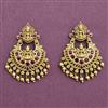 Antique South Indian Earring With Matte Gold Plating