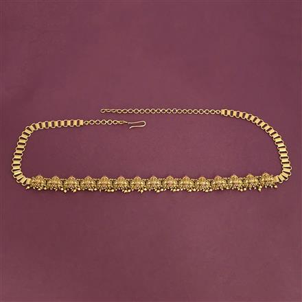 Antique Temple Belt With Matte Gold Plating