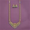 Antique South Indian Necklace Set With Matte Gold Plating