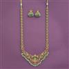 Antique South Indian Necklace Set With Matte Gold Plating