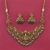 Antique South Indian Necklace With Matte Gold Plating
