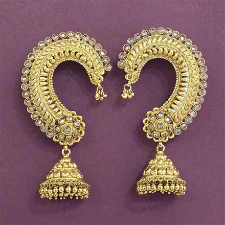 Antique Earcuff With Matte Gold Plating