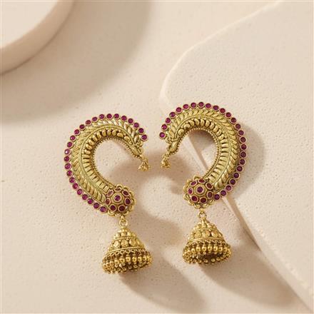 Antique Earcuff With Matte Gold Plating