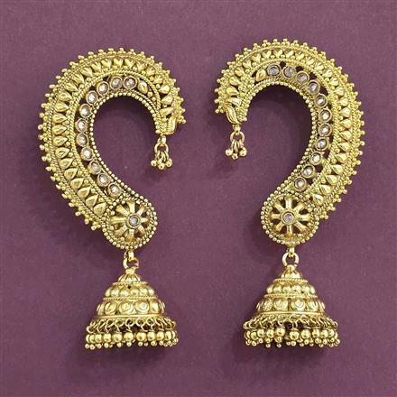 Antique Earcuff With Matte Gold Plating