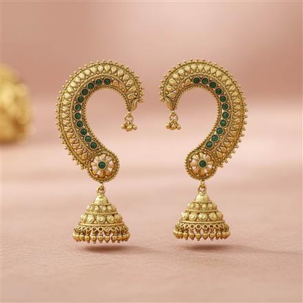 Antique Earcuff With Matte Gold Plating