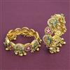 Antique Openable Bangles With Matte Gold Plating