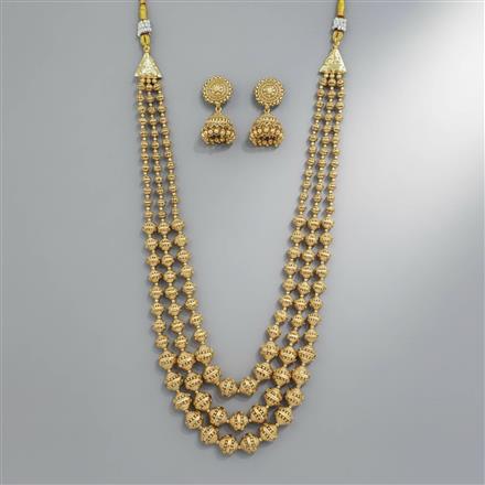Antique Mala Necklace Set With Gold Plating