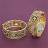 Antique Openable Bangles With Matte Gold Plating