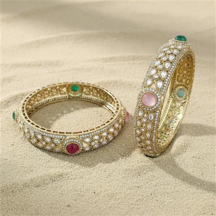 Antique Openable Bangles With Mehndi Plating
