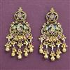 Antique Moti Earring With Matte Gold Plating