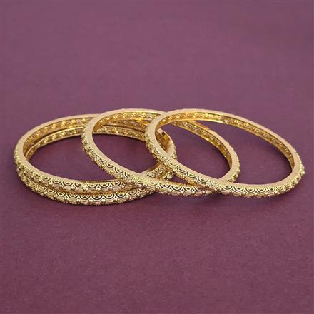Antique Plain Gold Bangles With Gold Plating