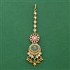 Antique Moti Tikka With Matte Gold Plating