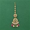 Antique Moti Tikka With Matte Gold Plating