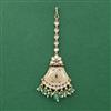 Antique Moti Tikka With Matte Gold Plating