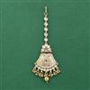 Antique Moti Tikka With Matte Gold Plating