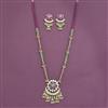 Antique Moti Pendant Set With Matte Gold Plating