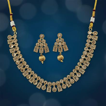 Antique Classic Necklace Set With Gold Plating