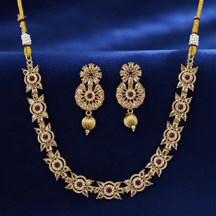 Antique Classic Necklace Set With Gold Plating