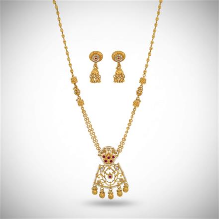 Antique Moti Pendant Set With Gold Plating