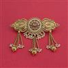Antique Moti Hair Clip With Gold Plating