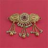 Antique Moti Hair Clip With Gold Plating