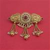 Antique Moti Hair Clip With Gold Plating