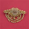 Antique Moti Hair Clip With Gold Plating