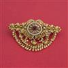 Antique Moti Hair Clip With Gold Plating