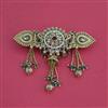 Antique Moti Hair Clip With Gold Plating
