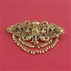 Antique Moti Hair Clip With Gold Plating