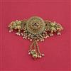 Antique Moti Hair Clip With Gold Plating