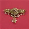 Antique Moti Hair Clip With Gold Plating