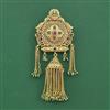 Antique Moti Hair Brooch With Gold Plating
