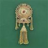 Antique Moti Hair Brooch With Gold Plating