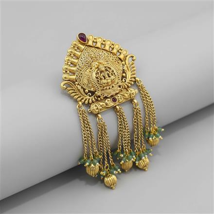 Antique Moti Hair Brooch With Gold Plating