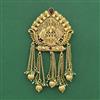 Antique Moti Hair Brooch With Gold Plating