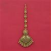 Antique Moti Tikka With Matte Gold Plating
